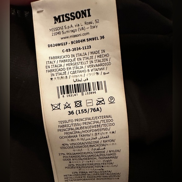New MISSONI Lamé Knitted Mini Dress Size 36 - Picture 12 of 14